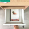 Mesa Escrivaninha Escritorio 1 Gaveta 1 Nicho 1 Porta 110 cm Carvalho Branco Artany