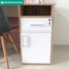Mesa Escrivaninha Escritorio 1 Gaveta 1 Nicho 1 Porta 110 cm Carvalho Branco Artany