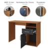 Mesa Escrivaninha Escritorio 1 Gaveta 1 Nicho 1 Porta 110 cm Freijo Preto Artany