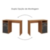 Mesa Escrivaninha Escritorio 1 Gaveta 1 Nicho 1 Porta 110 cm Freijo Preto Artany