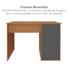 Mesa Escrivaninha Escritorio 1 Gaveta 1 Nicho 1 Porta 110 cm Freijo Preto Artany
