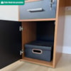 Mesa Escrivaninha Escritorio 1 Gaveta 1 Nicho 1 Porta 110 cm Freijo Preto Artany