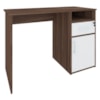 Mesa Escrivaninha Escritorio 1 Gaveta 1 Nicho 1 Porta 110 cm Ipe Branco Artany