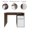 Mesa Escrivaninha Escritorio 1 Gaveta 1 Nicho 1 Porta 110 cm Ipe Branco Artany