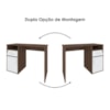 Mesa Escrivaninha Escritorio 1 Gaveta 1 Nicho 1 Porta 110 cm Ipe Branco Artany