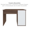 Mesa Escrivaninha Escritorio 1 Gaveta 1 Nicho 1 Porta 110 cm Ipe Branco Artany