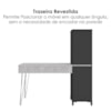 Mesa Escrivaninha Escritorio 1 Gaveta 4 Nichos 138 cm Concreto Preto Artany