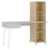 Mesa Escrivaninha Escritorio 1 Gaveta 4 Nichos 138 cm Terrazza Carvalho Artany
