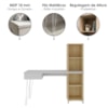 Mesa Escrivaninha Escritorio 1 Gaveta 4 Nichos 138 cm Terrazza Carvalho Artany