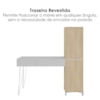 Mesa Escrivaninha Escritorio 1 Gaveta 4 Nichos 138 cm Terrazza Carvalho Artany
