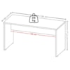 Mesa Escrivaninha Escritorio 136 cm Nogal Preto Artany