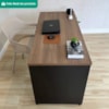Mesa Escrivaninha Escritorio 136 cm Nogal Preto Artany