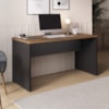 Mesa Escrivaninha Escritorio 136 cm Nogal Preto Artany