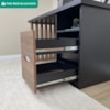 Mesa Escrivaninha Escritorio 2 Gavetas 1 Nicho 142 cm Nogal Preto Artany
