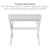 Mesa Escrivaninha Escritorio 3 Nichos 90 cm Branco Artany