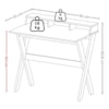 Mesa Escrivaninha Escritorio 3 Nichos 90 cm Nogal Artany