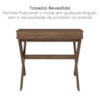 Mesa Escrivaninha Escritorio 3 Nichos 90 cm Nogal Artany