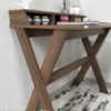 Mesa Escrivaninha Escritorio 3 Nichos 90 cm Nogal Artany