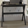 Mesa Escrivaninha Escritorio 3 Nichos 90 cm Preto Artany