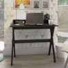 Mesa Escrivaninha Escritorio 3 Nichos 90 cm Preto Artany