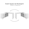 Mesa Escrivaninha Escritorio Em L 2 Gavetas 5 Nichos 145X128 cm Branco Artany