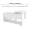 Mesa Escrivaninha Escritorio Em L 2 Gavetas 5 Nichos 145X128 cm Branco Artany