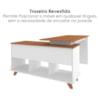 Mesa Escrivaninha Escritorio Em L 2 Gavetas 5 Nichos 145X128 cm Freijo Grafito Branco Artany