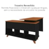 Mesa Escrivaninha Escritorio Em L 2 Gavetas 5 Nichos 145X128 cm Freijo Preto Artany