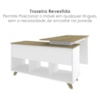Mesa Escrivaninha Escritorio Em L 2 Gavetas 5 Nichos 145X128 cm Olmo Branco Artany