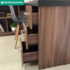Mesa Escrivaninha Escritorio Em L 3 Nichos 3 Gavetas 154X116 cm Ipe Preto Artany