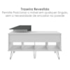 Mesa Escrivaninha Escritorio Em L 5 Nichos 1 Porta 137X136 cm Grafito Branco Artany