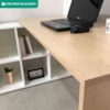Mesa Escrivaninha Escritorio Em L 8 Nichos 140X130 cm Carvalho Branco Artany