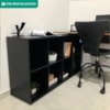 Mesa Escrivaninha Escritorio Em L 8 Nichos 140X130 cm Ipe Preto Artany
