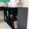 Mesa Escrivaninha Escritorio Em L 8 Nichos 140X130 cm Preto Artany