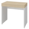 Mesa Escrivaninha Escritorio Tampo Com Abertura 85 cm Carvalho Branco Artany