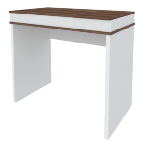 Mesa Escrivaninha Escritorio Tampo Com Abertura 85 cm Ipe Branco Artany