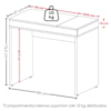 Mesa Escrivaninha Escritorio Tampo Com Abertura 85 cm Ipe Branco Artany