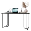 Mesa Escrivaninha Escritorio Versatil 135 cm P1069 Grafite Preto PP Milani Store