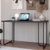 Mesa Escrivaninha Escritorio Versatil 135 cm P1069 Grafite Preto PP Milani Store
