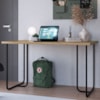 Mesa Escrivaninha Escritorio Versatil 135 cm P1069 Oak Preto PP Milani Store