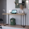 Mesa Escrivaninha Escritorio Versatil 135 cm P1069 Oak Preto PP Milani Store
