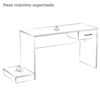 Mesa Escrivaninha Gamer 1 Gaveta 160 cm Preto Azul ARLY