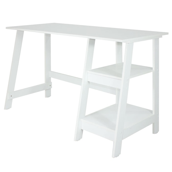 Mesa Escrivaninha Gamer 2 Pateleiras 120 cm MC190 Branco Dtall