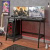 Mesa Escrivaninha Gamer 2 Pateleiras 120 cm MC190 Preto Dtall