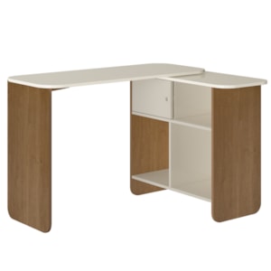 Mesa Escrivaninha Giratoria 3 em 1 Cinamomo Off White ARLY