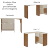 Mesa Escrivaninha Giratoria 3 em 1 Cinamomo Off White ARLY
