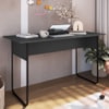 Mesa Escrivaninha Office 135 cm P1070 Grafite Preto PP Milani Store