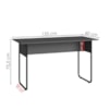 Mesa Escrivaninha Office 135 cm P1070 Grafite Preto PP Milani Store