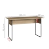 Mesa Escrivaninha Office 135 cm P1070 Oak Preto PP Milani Store