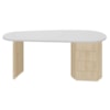 Mesa Escrivaninha Organica 4 Gavetas 183 cm Carvalho Branco Artany
